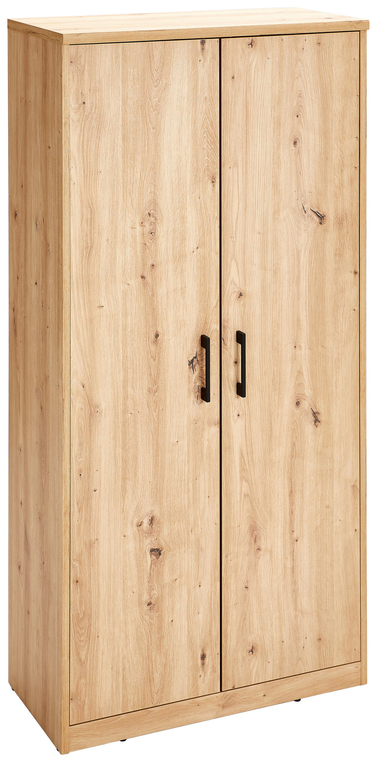 KOMÓD 72/148/36 cm  - fekete/Artisan tölgy, Basics, műanyag/faalapú anyag (72/148/36cm) - Xora