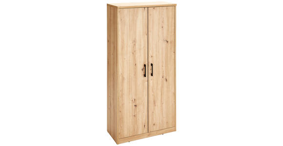 KOMMODE  in 72/148/36 cm  - Schwarz/Eiche Artisan, Basics, Holzwerkstoff/Kunststoff (72/148/36cm) - Xora