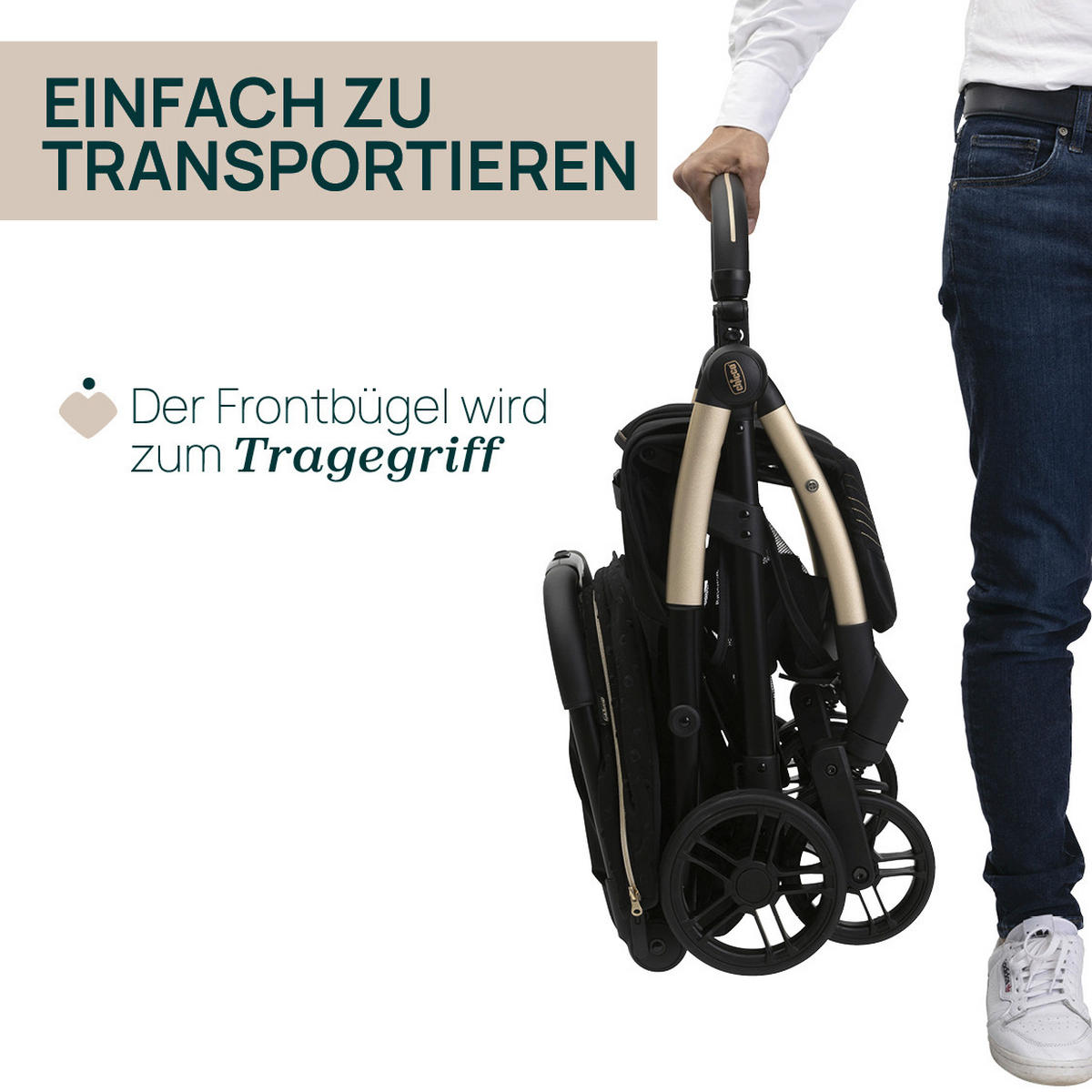 BUGGY GOODY XPLUS  - Schwarz, Basics, Textil/Metall (47/86/106cm) - Chicco