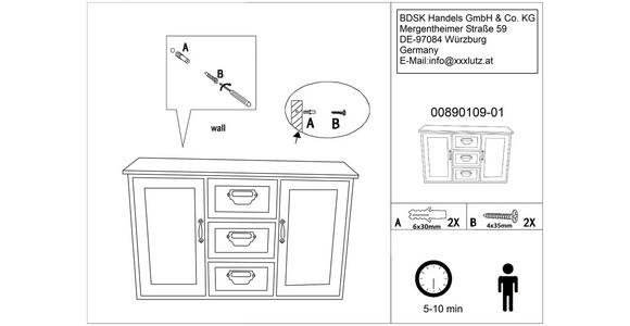 HÄNGEVITRINE  in massiv Tanne Multicolor, Naturfarben  - Goldfarben/Multicolor, LIFESTYLE, Holz/Metall (69,5/43/19cm) - Landscape