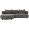 ECKSOFA FERRO Anthrazit Chenille  - Anthrazit/Schwarz, Design, Kunststoff/Textil (156/256cm) - Livetastic