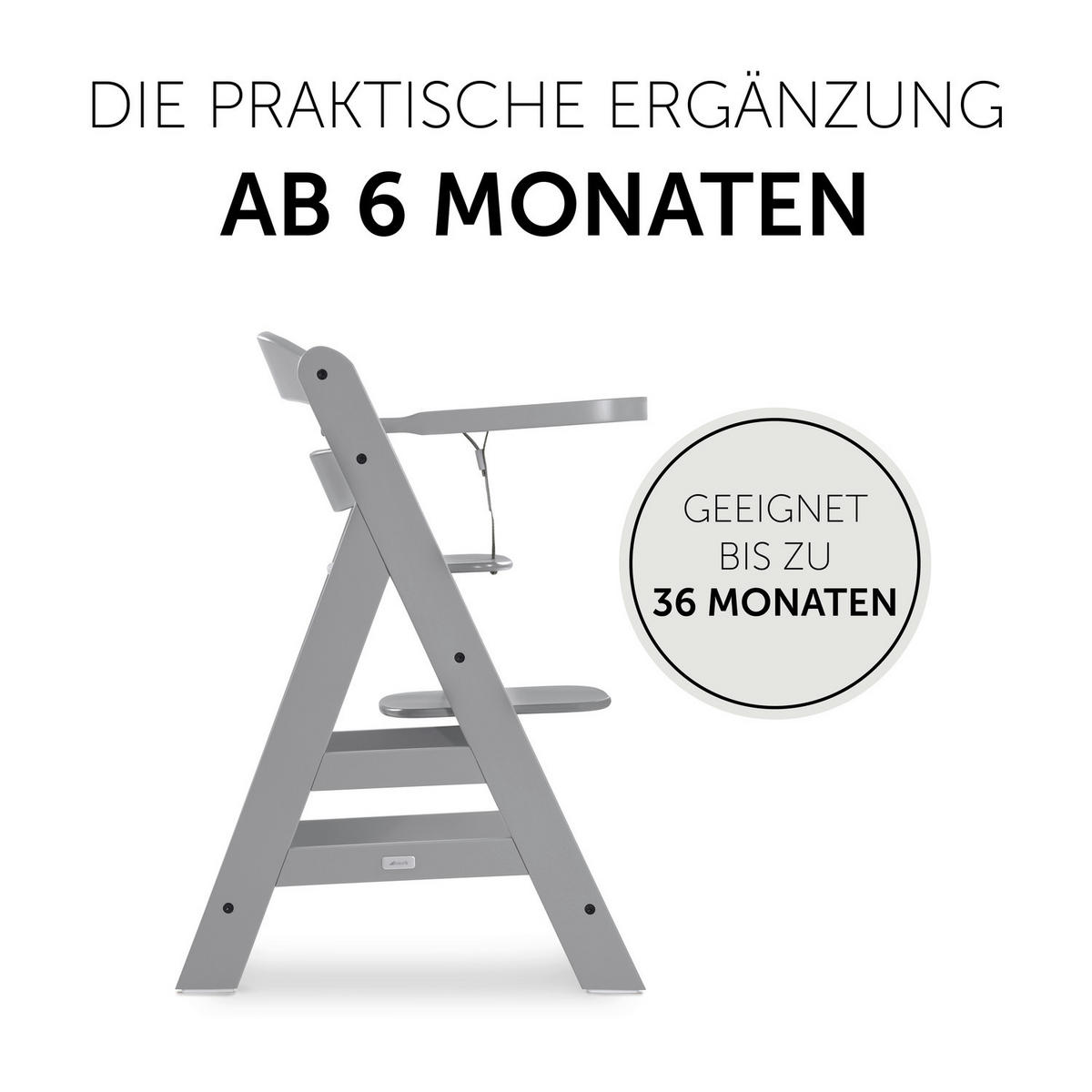 ESS- UND SPIELBRETT Alpha Wooden Tray  - Hellgrau, Basics, Holz (38,5/46/3cm) - Hauck