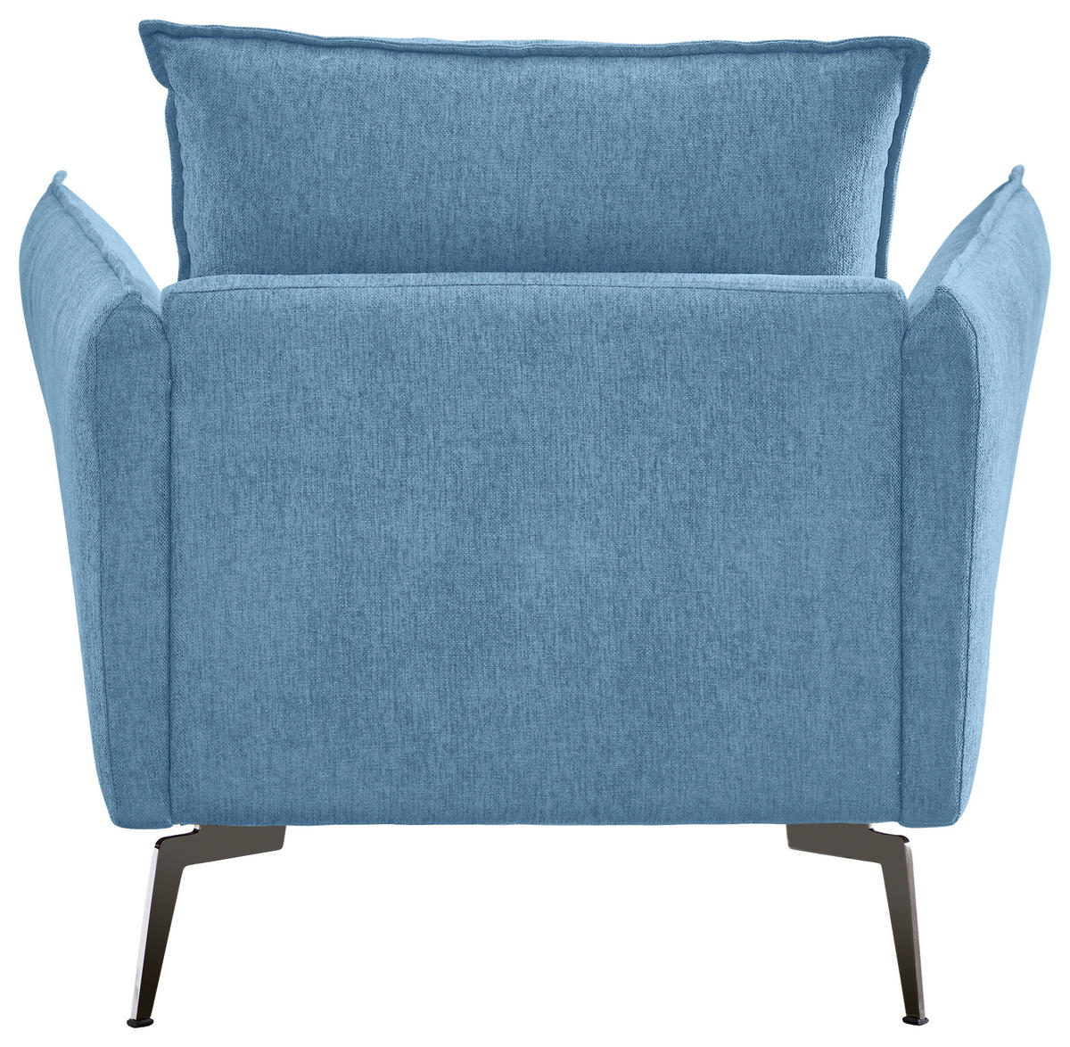 SESSEL Webstoff Blau    - Blau/Schwarz, Design, Textil/Metall (96/84/100cm) - Livetastic