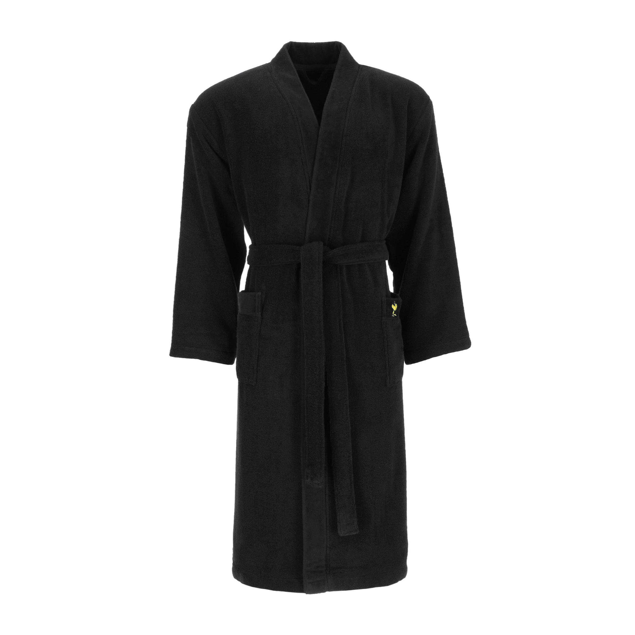 Vossen Bademantel Woodstock Schwarz