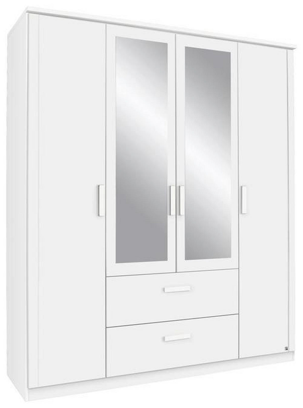 SKRIŇA S OTOČNÝMI DVERAMI, biela, 181/212/58 cm - biela, Konventionell, kompozitné drevo/plast (181/212/58cm) - MID.YOU