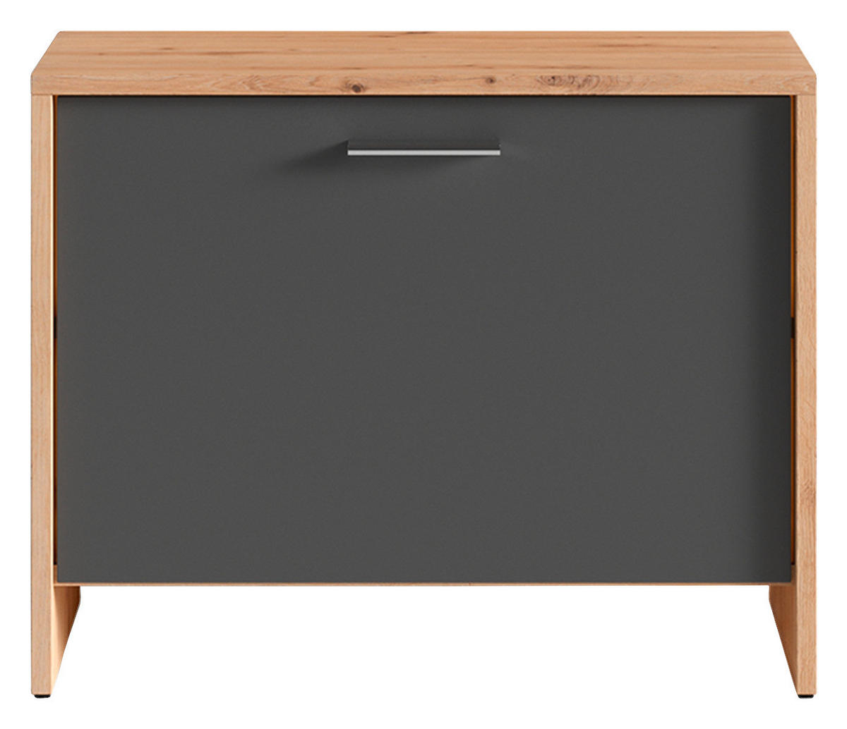 GARDEROBENBANK Ben  in 60/48/35 cm  - Anthrazit/Silberfarben, MODERN, Holzwerkstoff/Kunststoff (60/48/35cm) - MID.YOU