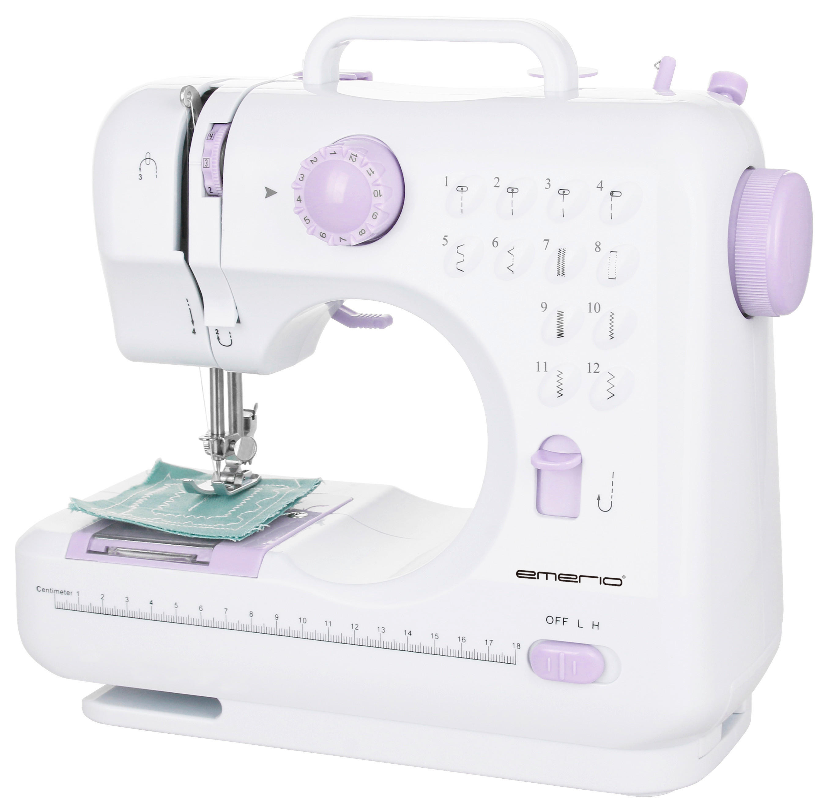 NÄHMASCHINE   - Weiß, Basics, Kunststoff (29,6/31,3/14,7cm) - EMERIO
