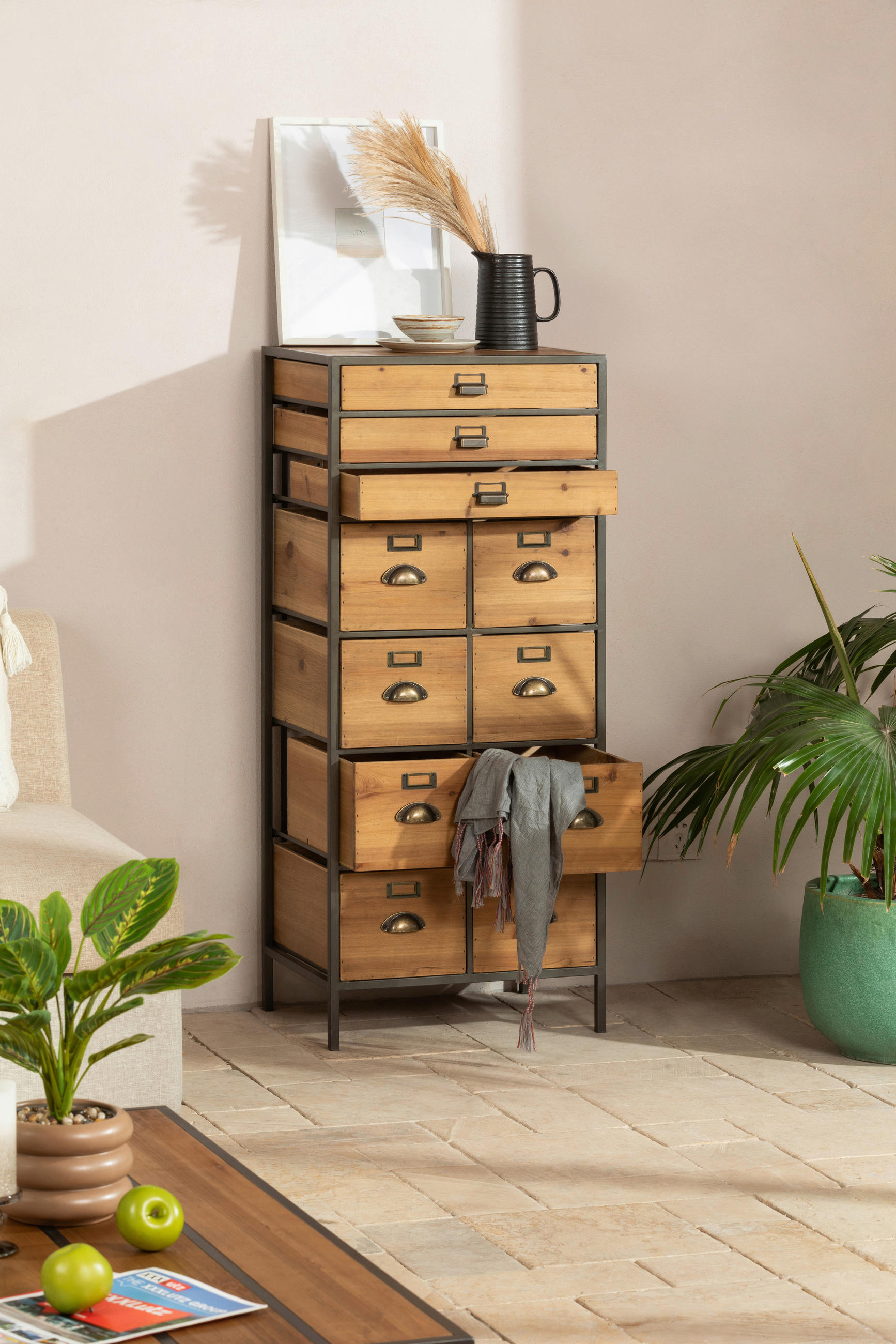 KOMMODE  in 50/120/38 cm  - Messingfarben/Schwarz, KONVENTIONELL, Holz/Metall (50/120/38cm) - Livetastic