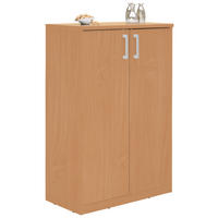 KOMMODE  in 72/110/36 cm  - Silberfarben/Buchefarben, Basics, Holzwerkstoff (72/110/36cm) - Xora