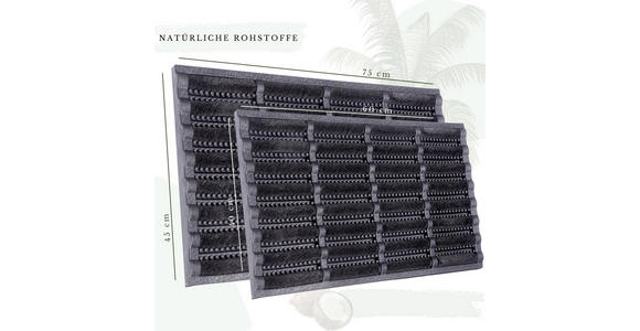 KOKOSMATTE 40/60 cm Mix Mats - Schwarz, Basics, Naturmaterialien/Kunststoff (40/60cm) - Esposa