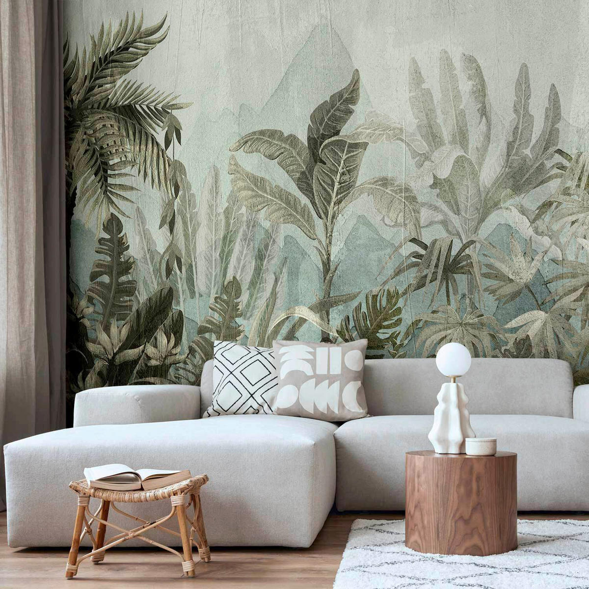 FOTOTAPETE  - Salbeigrün/Olivgrün, LIFESTYLE, Textil (100/70cm) - artgeist