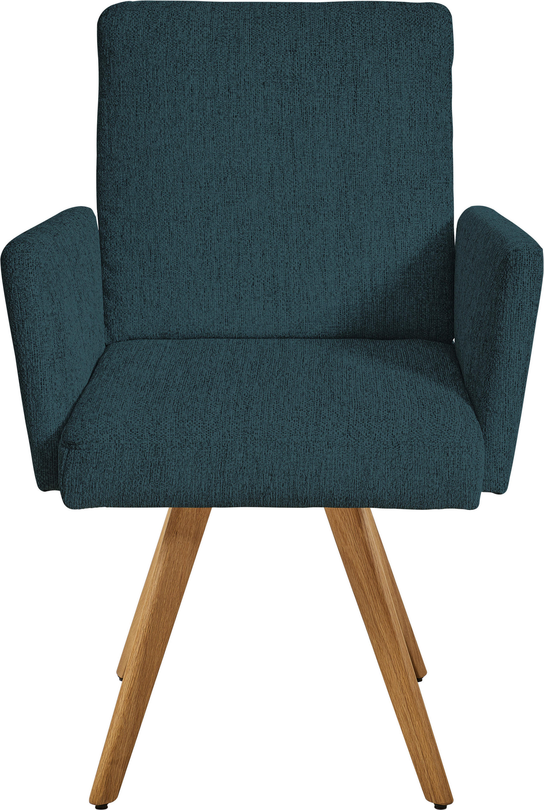 ARMLEHNSTUHL  in Chenille  - Eichefarben/Dunkelblau, Design, Holz/Textil (56/92/60cm) - Dieter Knoll