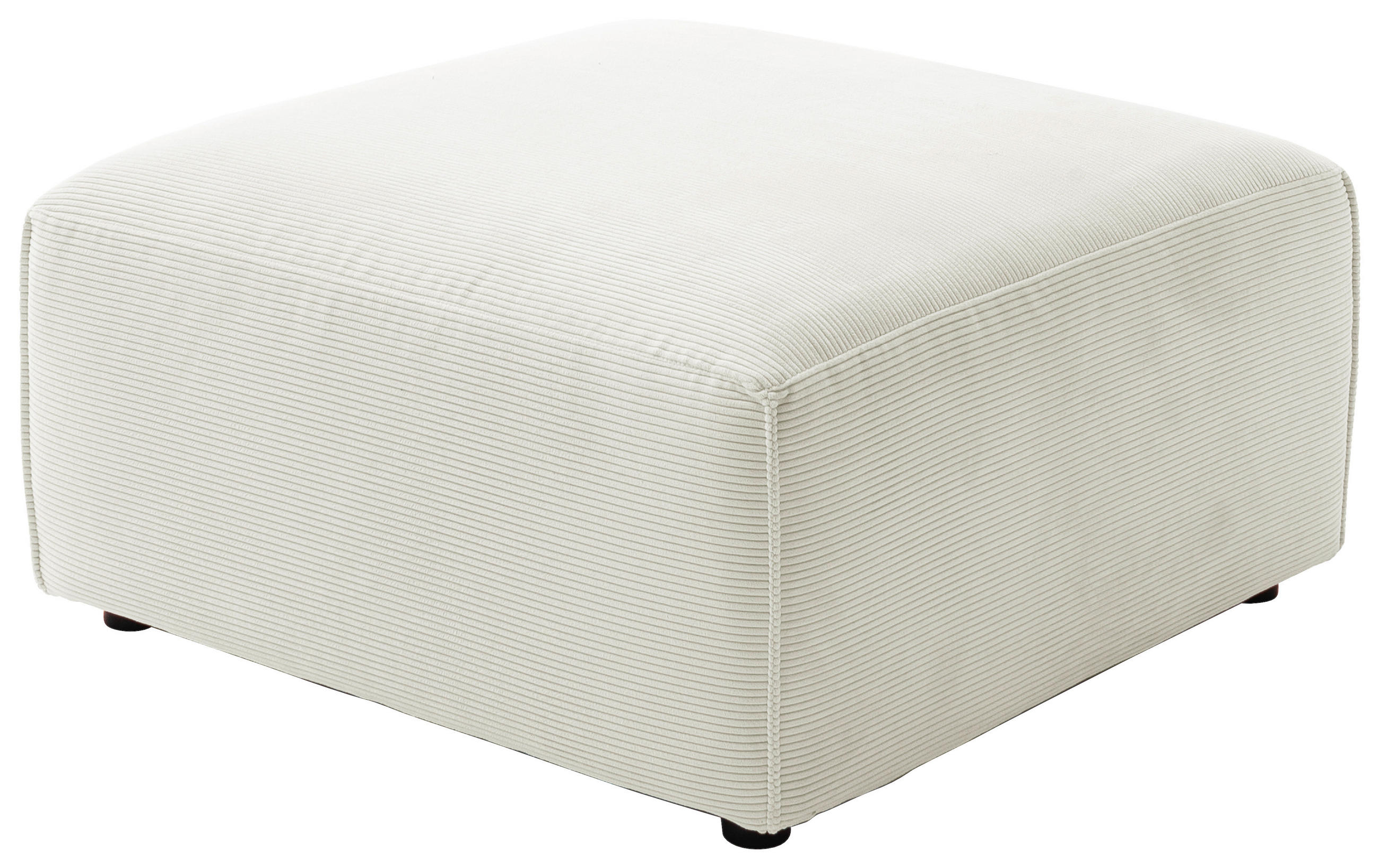 HOCKER in Textil Weiss  - Weiss/Schwarz, Design, Kunststoff/Textil (80/71/80cm) - Pure Home Lifestyle