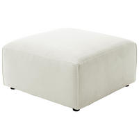 HOCKER Cord Weiß  - Schwarz/Weiß, Design, Kunststoff/Textil (80/71/80cm) - Pure Home Lifestyle