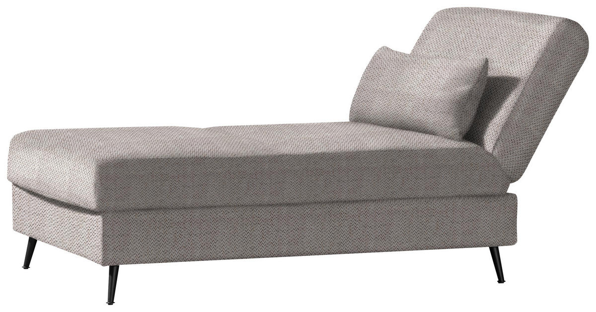 SCHLAFSOFA Webstoff Naturfarben  - Schwarz/Naturfarben, Modern, Textil/Metall (205/90/92cm) - Novel