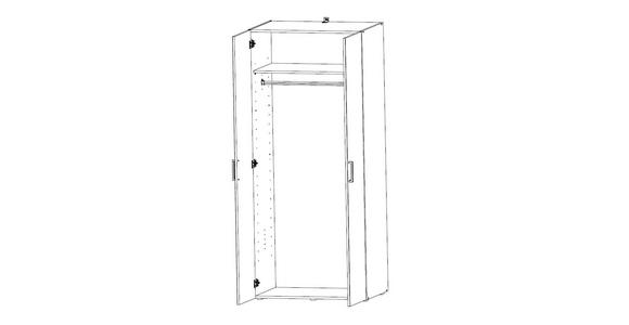 SCHRANK 80/185/54 cm  - Chromfarben/Weiß, KONVENTIONELL, Holzwerkstoff/Kunststoff (80/185/54cm) - Xora