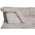 WOHNLANDSCHAFT in Struktur Creme  - Creme/Schwarz, KONVENTIONELL, Textil/Metall (253/357/188cm) - Carryhome