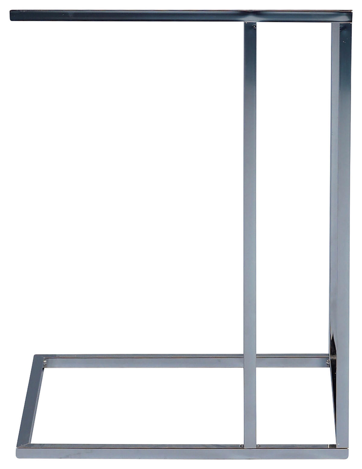 BEISTELLTISCH 43/38/62,5 cm Weiß, Chromfarben rechteckig  - Chromfarben/Weiß, Design, Metall (43/38/62,5cm)