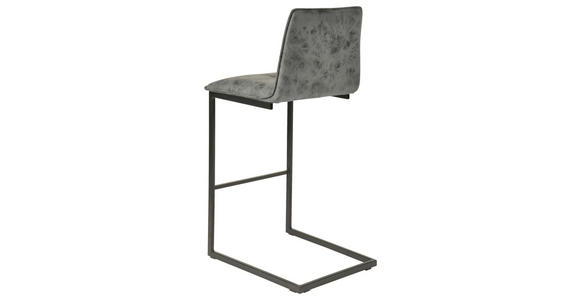 BARHOCKER in Greige, Schwarz - Greige/Schwarz, Design, Textil/Metall (46/99/54cm) - Hom`in