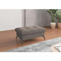 HOCKERTextil Schlammfarben  - Schlammfarben/Schwarz, Konventionell, Textil/Metall (102/47/69cm) - Sit & More