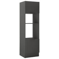GERÄTEUMBAUSCHRANK 60/211/57 cm  in Graphitfarben  - Schwarz/Graphitfarben, Basics, Holzwerkstoff/Metall (60/211/57cm) - Xora