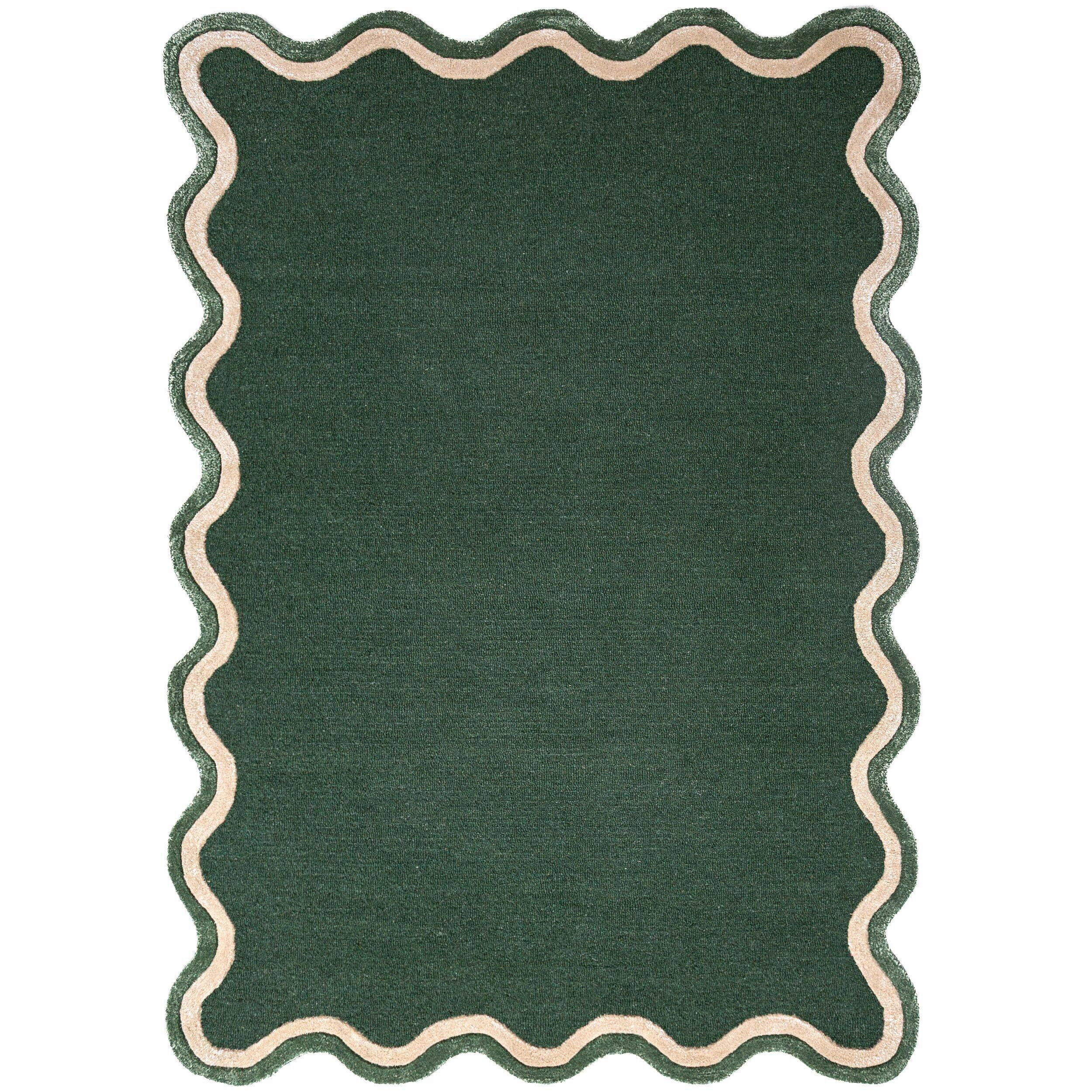 WOLLTEPPICH 200/290 cm Rivo Wool Grün rechteckig  - Grün, Basics, Textil (200/290cm) - Flair Rugs