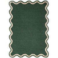 WOLLTEPPICH 200/290 cm Rivo Wool Grün rechteckig  - Grün, Basics, Textil (200/290cm) - Flair Rugs