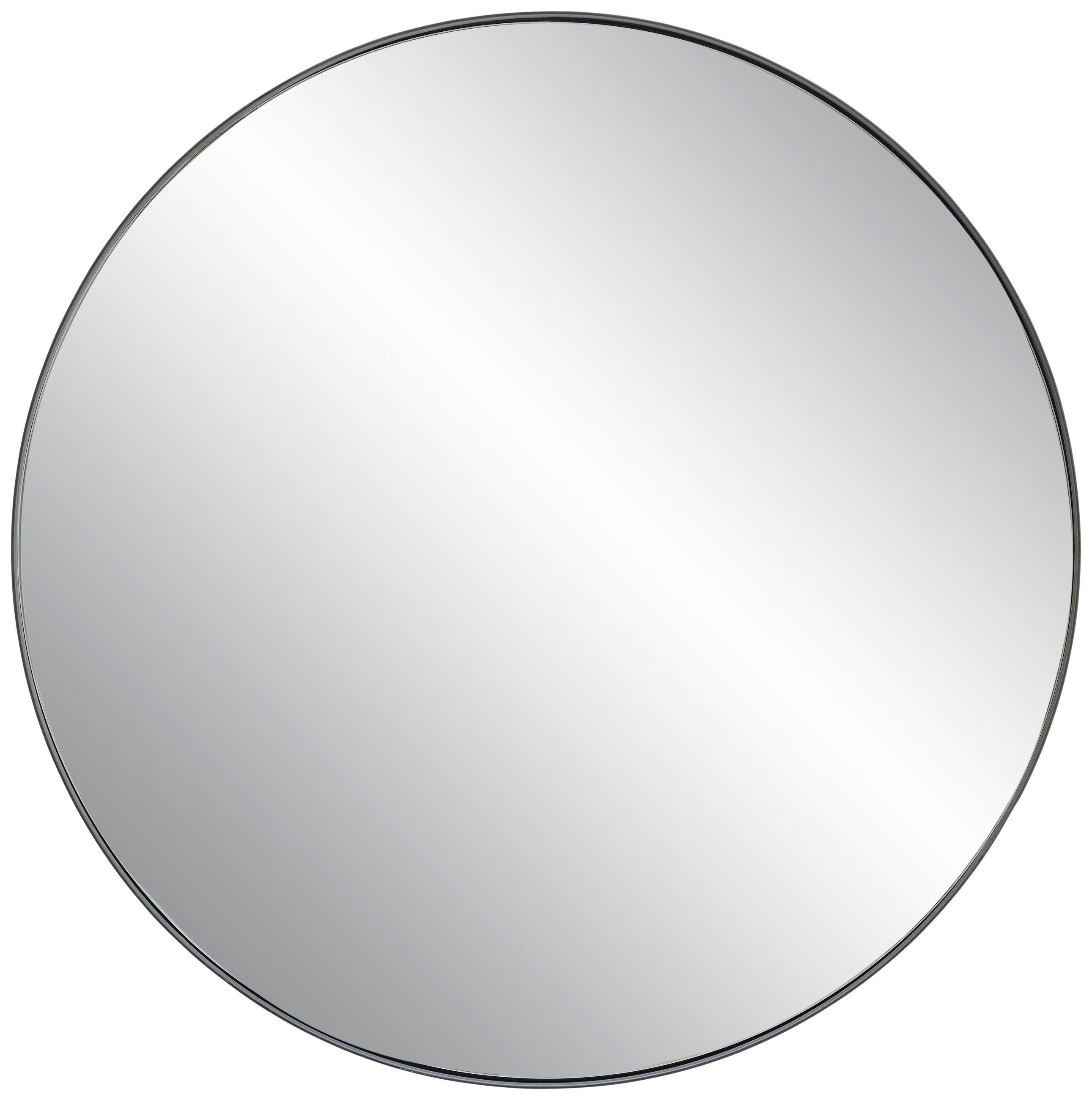 STENSKO OGLEDALO, 60/60/3,5 cm steklo  - črna, Trend, kovina/steklo (60/60/3,5cm) - Xora