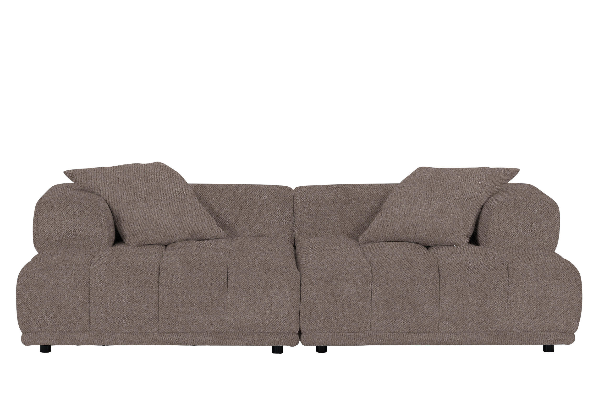SOFFMODUL i plysch brun - brun/svart, Klassisk, textil/plast (125/66/155cm) - Best Price