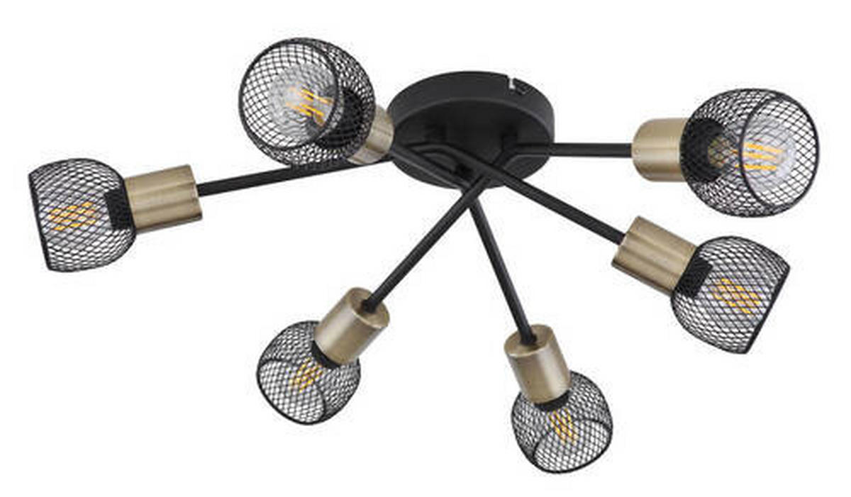 STROPNÍ SVÍTIDLO, 60/18 cm  - černá, Basics, kov (60/18cm) - Globo