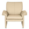 SESSEL in Echtleder Beige  - Beige/Silberfarben, Design, Leder/Metall (93/90/88cm) - Livetastic