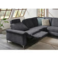 WOHNLANDSCHAFT in Chenille Dunkelgrau  - Dunkelgrau/Alufarben, Design, Textil/Metall (265/333/170cm) - Dieter Knoll