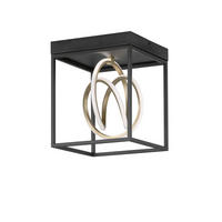DECKENLEUCHTE    25/25/30 cm  - Schwarz, Design, Metall (25/25/30cm) - Fischer & Honsel