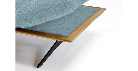 ECKSOFA in Flachgewebe Hellblau 159/314 cm - Schwarz/Hellblau, Design, Holz/Textil (159/314cm) - Dieter Knoll