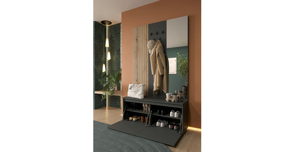 GARDEROBE  in 120/200/36,6 cm  - Eichefarben/Anthrazit, KONVENTIONELL, Holzwerkstoff (120/200/36,6cm) - Carryhome
