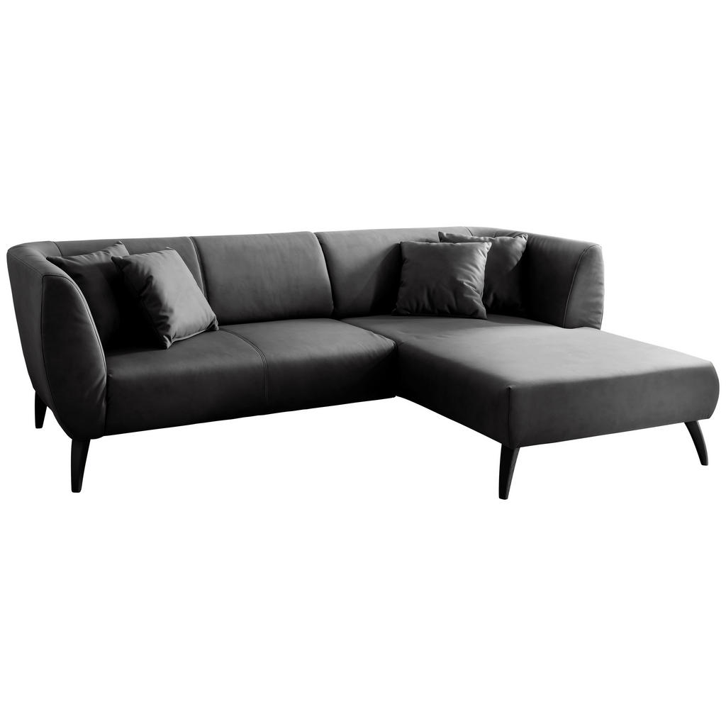 Thumbnail - Livetastic Ecksofa, Schwarz, Textil, Buche, Uni, 4-Sitzer, Füllung: Schaumstoff, Ottomane rechts, L-Form, 264x160 cm, Ma...