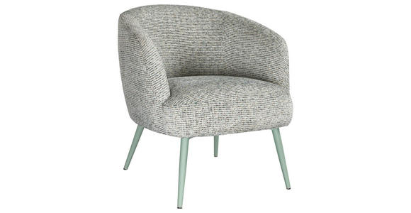 SESSEL in Webstoff Grün  - Grün, Design, Textil/Metall (70/75/73cm) - Carryhome