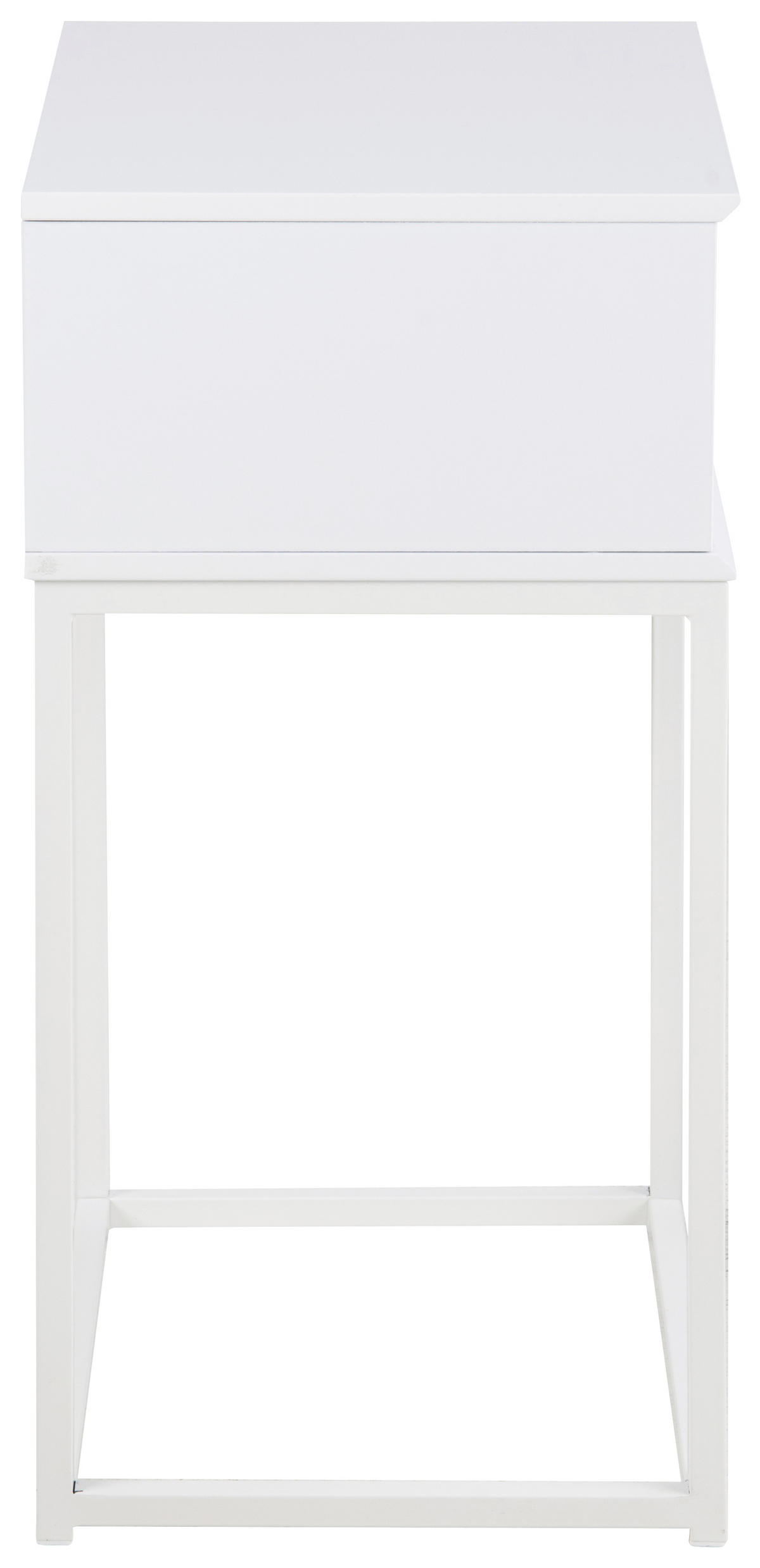 NACHTSCHRANK 40/61,5/30 cm  - Weiß, Design, Holzwerkstoff/Metall (40/61,5/30cm) - Carryhome