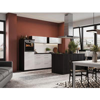 MODULKÖK 280/160 cm   i grå, vit  - vit/grå, Basics, metall/trämaterial (280/160cm) - Respekta