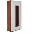 VITRINE Porto in furniert Nussbaum Weiß, Nussbaumfarben  - Nussbaumfarben/Weiß, Design, Holz/Holzwerkstoff (100/200/46cm) - Ambiente