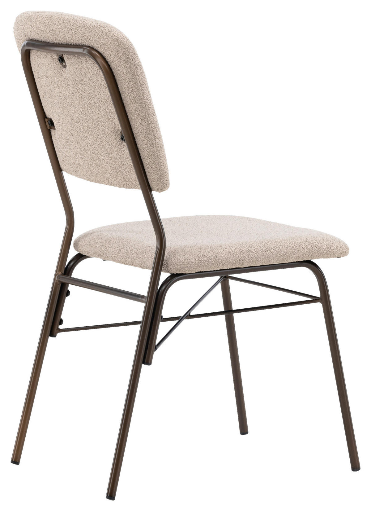 STOLSET 2 styck stål textilväv  - beige/brun, Design, metall/textil (48.5/94/56cm) - Livetastic