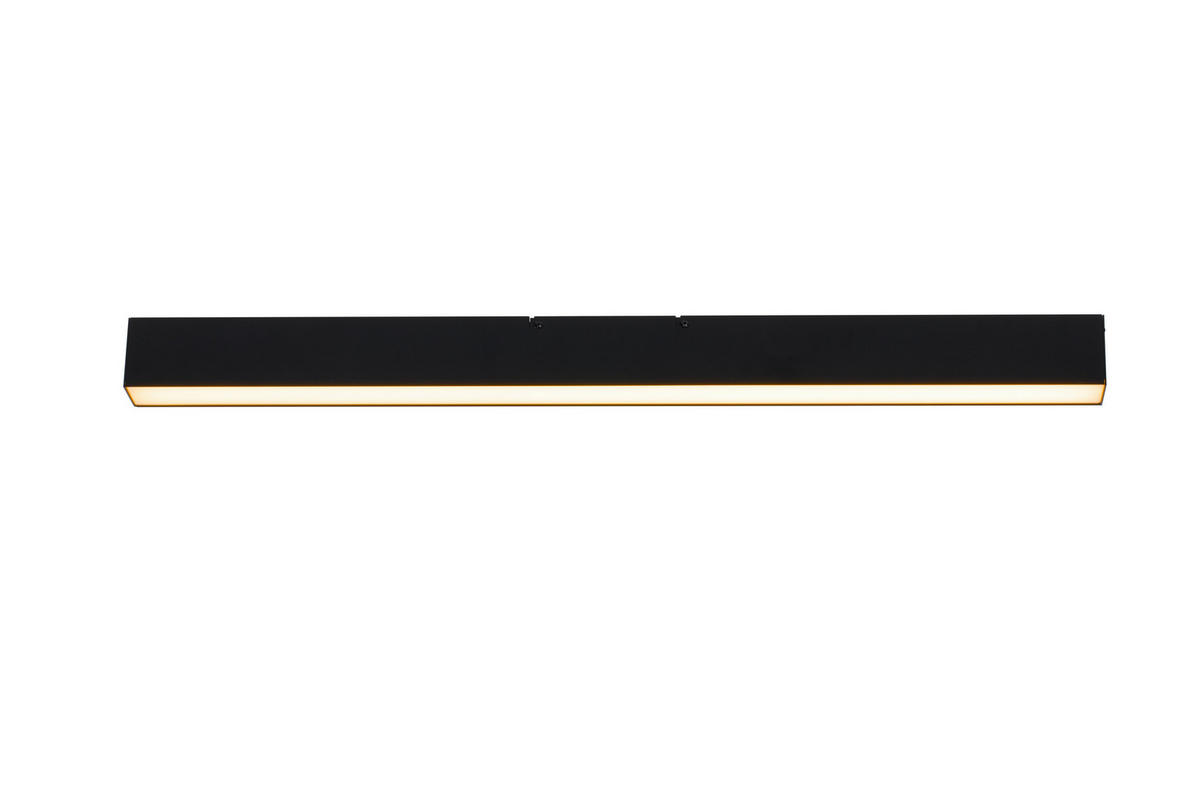 LED-DECKENLEUCHTE Rijeka 100/7,7/6 cm   - Schwarz, Design, Kunststoff/Metall (100/7,7/6cm) - Novel