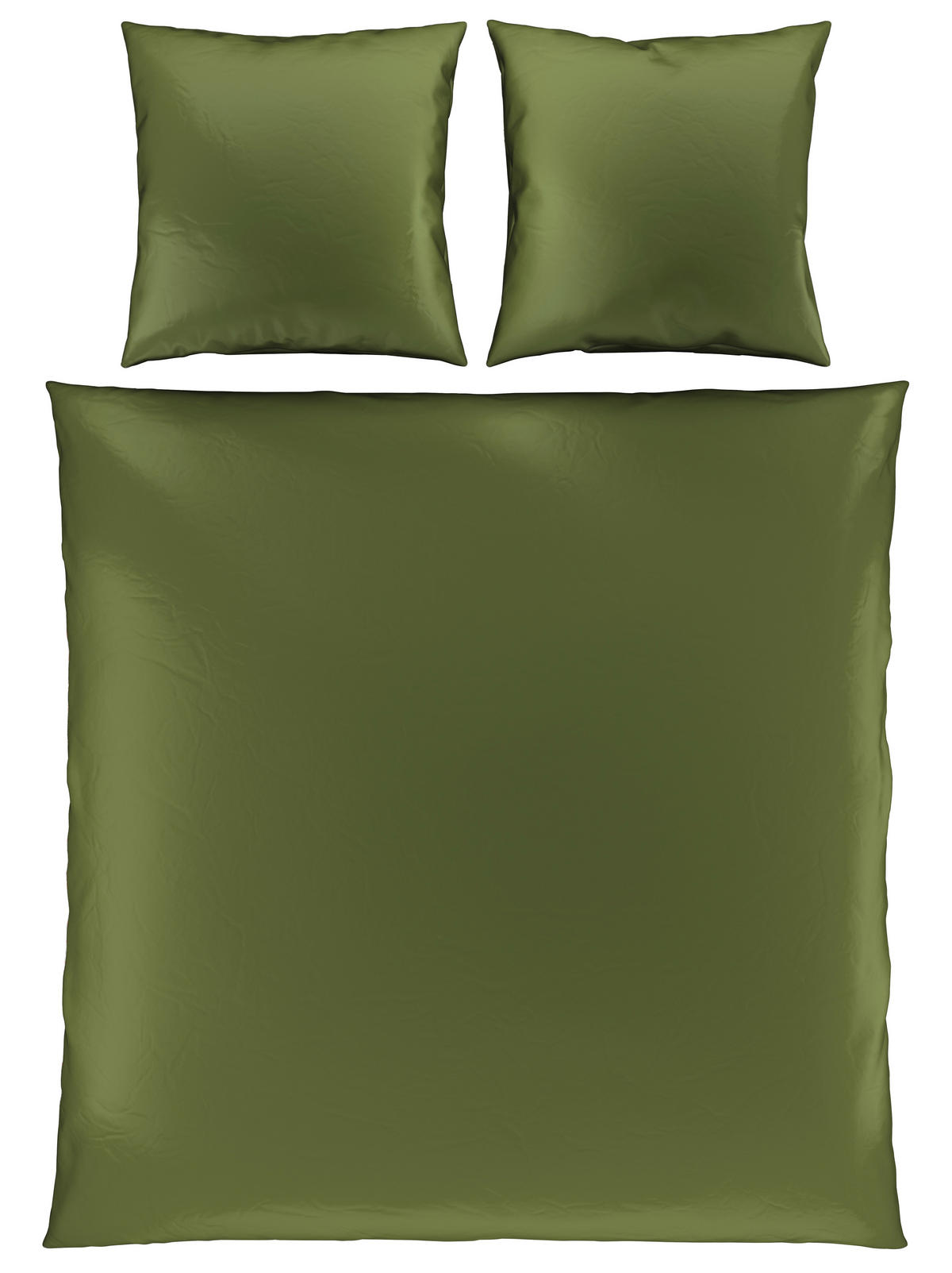 BETTWÄSCHE Segesta Satin 200/200 cm  - Dunkelgrün, MODERN, Textil (200/200cm) - Novel