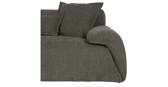 ECKSOFA Dunkelgrau Flachgewebe Rückenkissen, Nierenkissen, Rücken echt  - Dunkelgrau/Schwarz, KONVENTIONELL, Kunststoff/Textil (174/274cm) - Carryhome