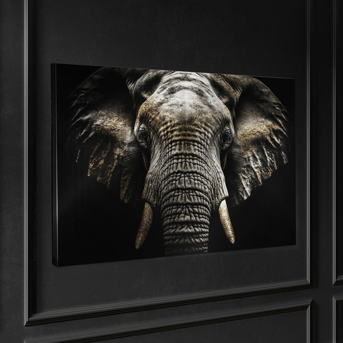 LEINWANDBILD Tiere 85/113 cm  - Silberfarben/Schwarz, Basics, Holz/Textil (85/113cm)