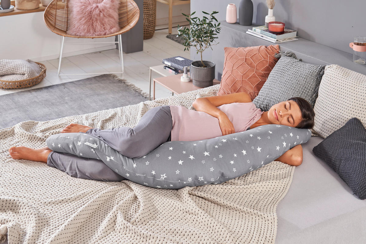 STILLKISSEN 190 cm Das Original Theraline   - Taupe, Basics, Textil (190cm) - Theraline