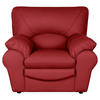 SESSEL in Echtleder Rot  - Rot/Schwarz, Design, Leder/Kunststoff (105/92/85cm) - Livetastic