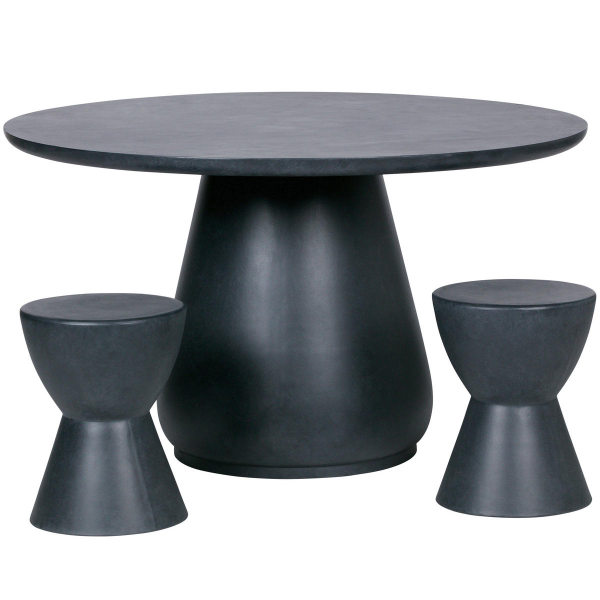 HOCKER Dover Schwarz  - Schwarz, Design, Glas/Keramik (35/45/35cm) - Livetastic