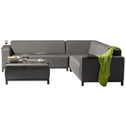 LOUNGEGARNITUR 7-teilig - Grau, Design, Textil/Metall (245/245cm) - Amatio