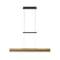 LED-HÄNGELEUCHTE Oberstdorf 116/10/150 cm   - Schwarz, Natur, Holz/Metall (116/10/150cm) - Waldwelt